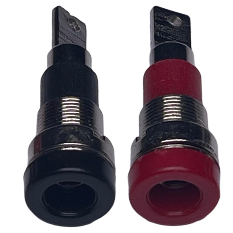 CESS Black and Red Banana Female Jack Socket - 4mm Banana Female Connector Panel/Chassis Mount Soldering Type (10 Pack) - Image 4